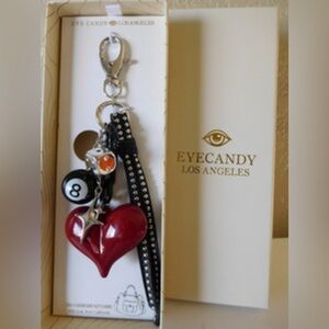 Eye Candy Red Heart Key & Card Holder